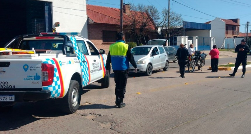 Un motociclista fue trasladado al hospital en forma preventiva