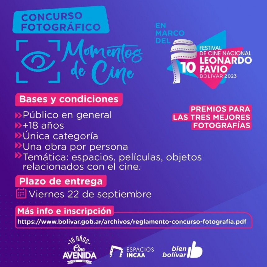 El Cine Avenida invita a participar del Concurso Fotográfico: Momentos de Cine