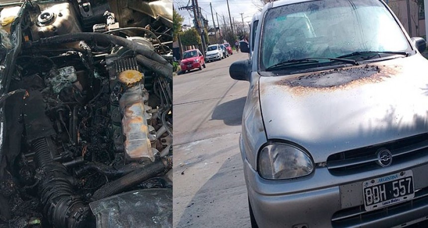 Se registr&oacute; el incendio en un veh&iacute;culo