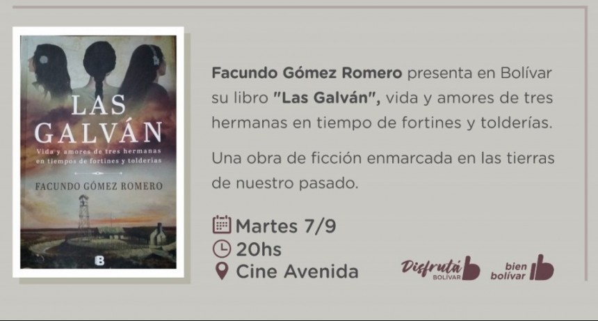 Este martes en el Cine Avenida, Facundo G&oacute;mez Romero presenta su libro "Los Galv&aacute;n
