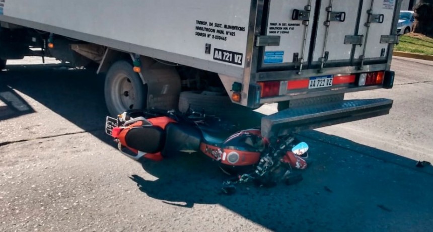 Un motociclista fue asistido por el SAME tras un accidente
