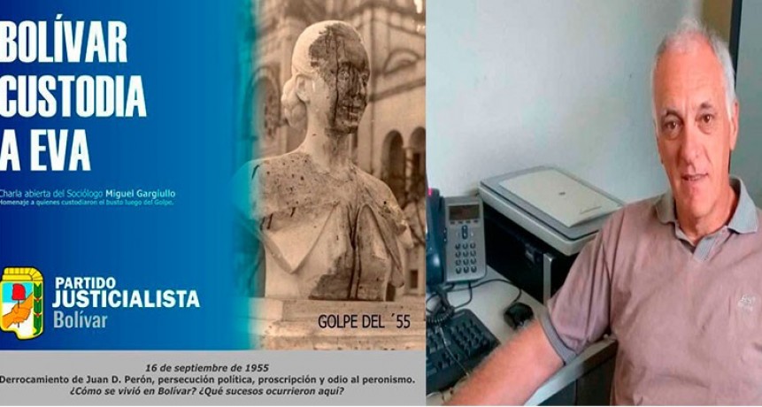 Miguel Gargiulo: &ldquo;Puedo asegurar que el busto de Eva no fue derribado ni arrastrado por el asfalto, los invito a la charla de hoy que ser&aacute; muy importante para fundar nuestra historia&rdquo;