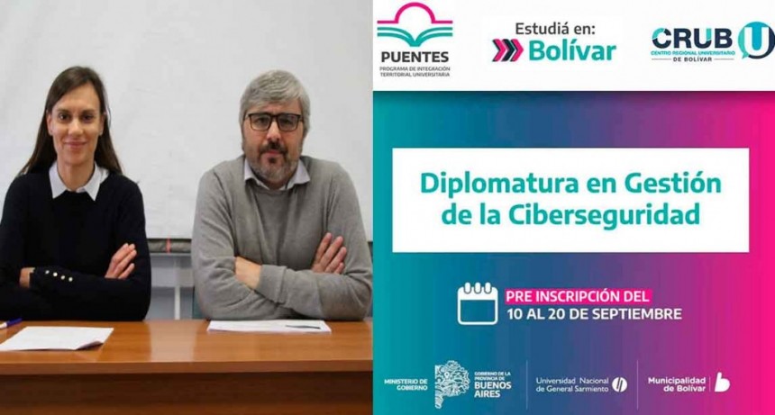Noticias Municipales: Anunciaron la Diplomatura Universitaria en Gestión de la Ciberseguridad, lo hicieron ante los medios, Luciana Romano y Marcos Beorlegui