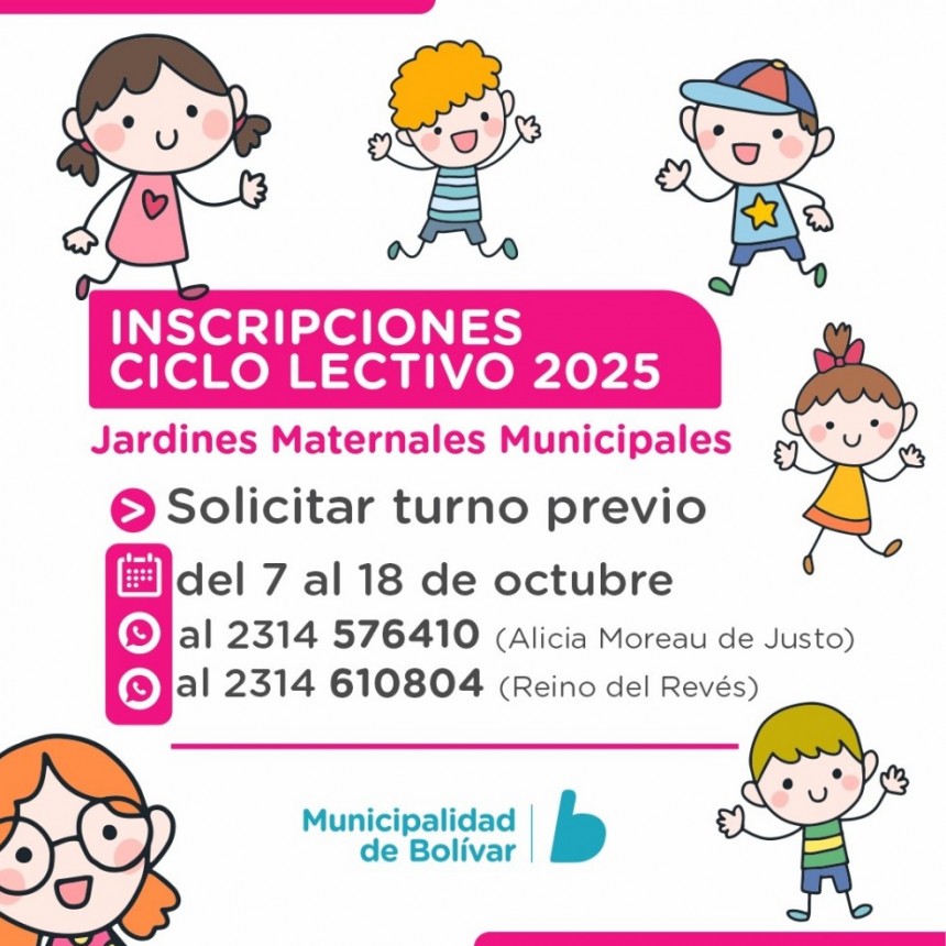 Jardines Maternales Municipales: Comienza la inscripción del 7 al 18 de octubre