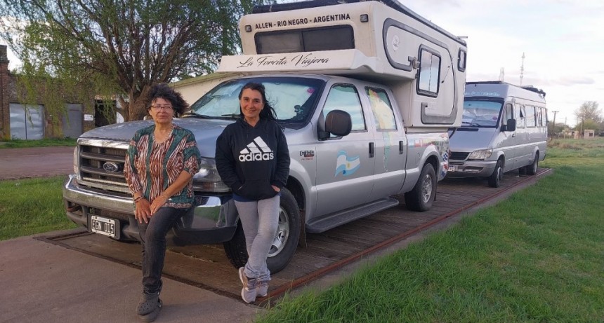 Llegaron las primeras Rodanteras a Urdampilleta, para concurrir el fin de semana al Primer Encuentro de Rodanteras Argentinas en Bolívar
