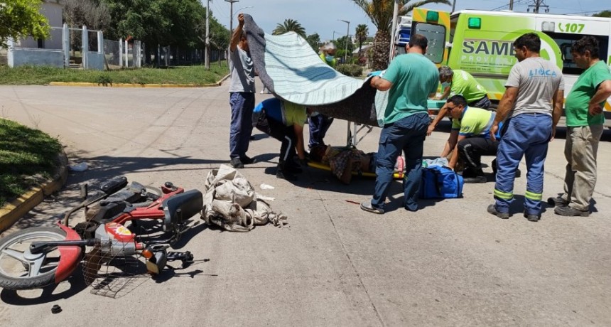 Un hombre hospitalizado tras una colisión
