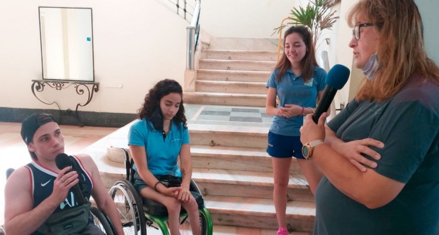 María Luján Boucíguez entrevistó a la delegación paraolímpica de La Matanza, con tres competidores y su entrenador