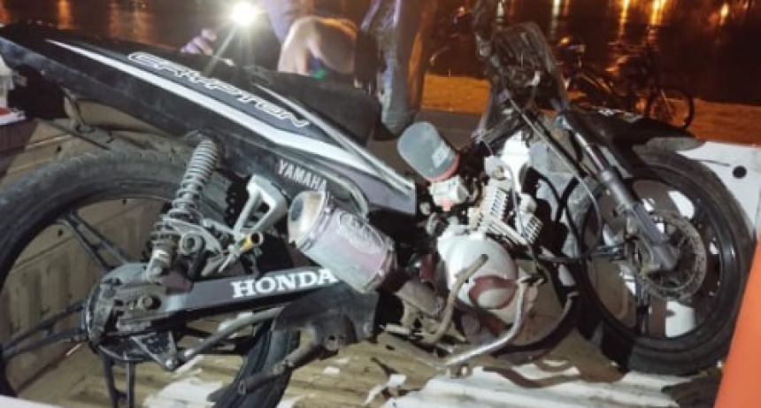 Policía secuestró una moto que portaba un motor con denuncia de robo del año 2023
