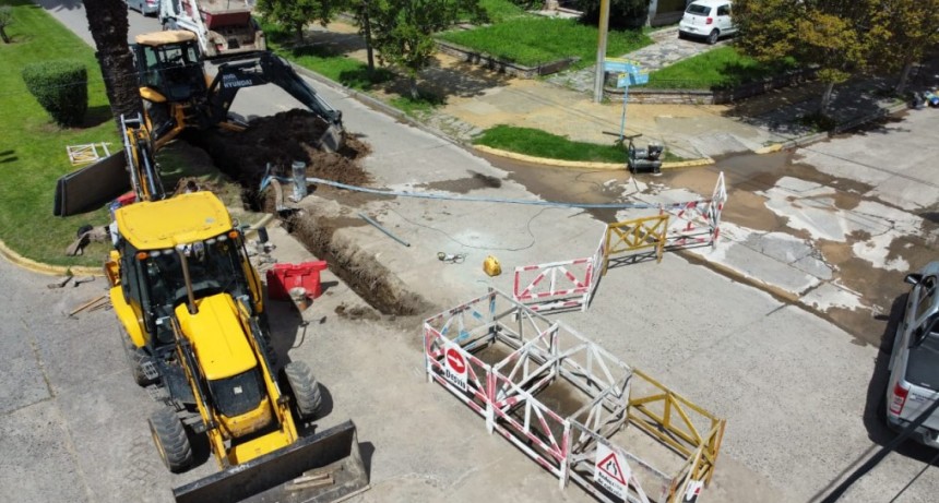 Avanza la obra de recambio de cañerías en la ciudad