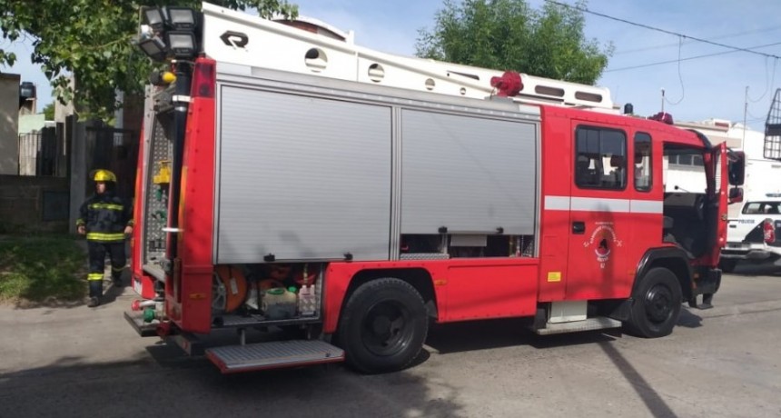 Principio de incendio en una vivienda