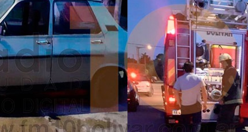 Se registr&oacute; un principio de incendio en un veh&iacute;culo