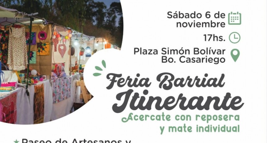 Este sábado en Barrio Casariego se realizará una nueva Feria Barrial Itinerante