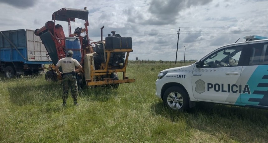 La Patrulla Rural intercept&oacute; un transporte que remolcaba una embolsadora con pedido de secuestro