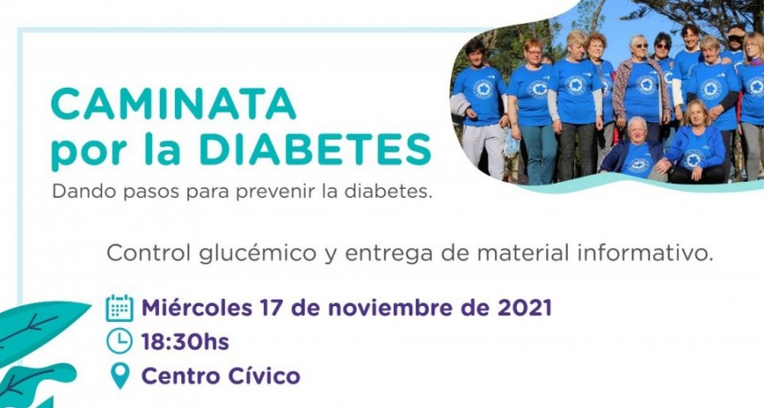 Este mi&eacute;rcoles se realizar&aacute; una caminata preventiva por la diabetes