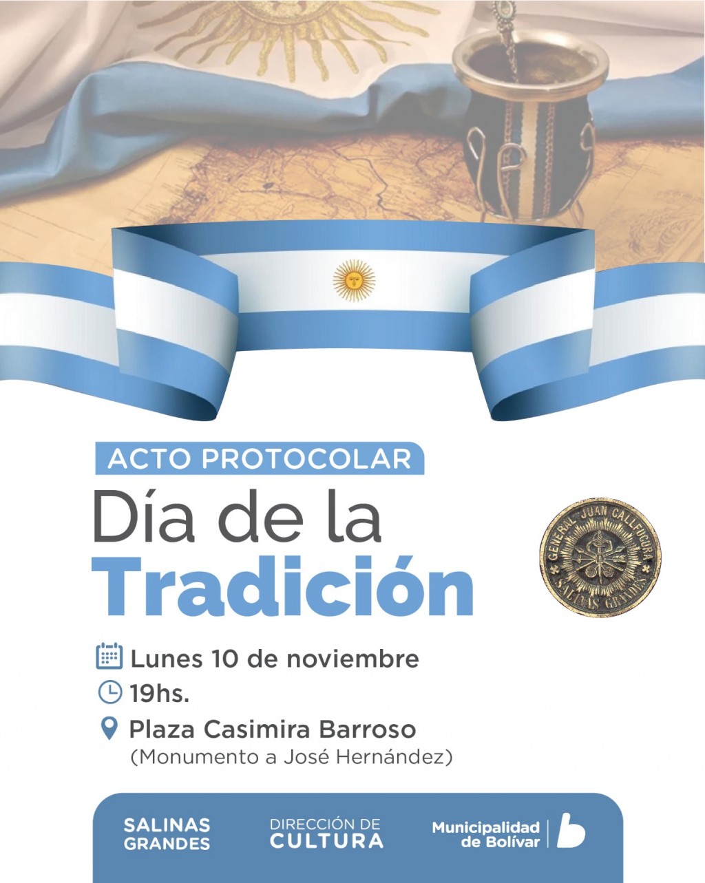 Día de la Tradición: Este lunes 10 se realizará el Acto Protocolar en plaza Casimira Barroso