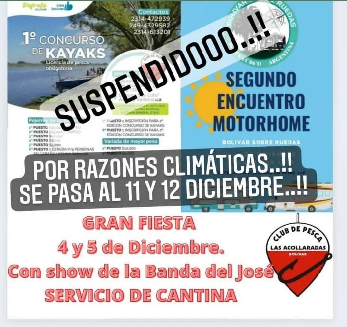La ‘gran fiesta’ en Laguna San Luis se postergó para el 11 y 12 de diciembre