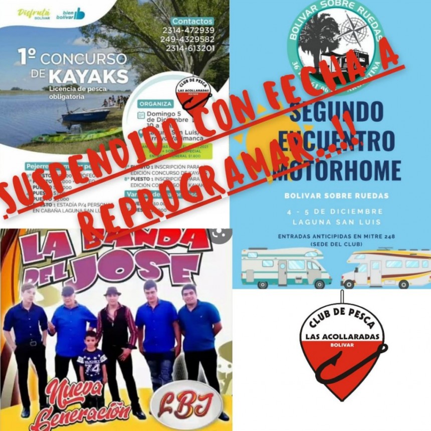 Segunda postergación de la “Gran Fiesta” en Laguna San Luis