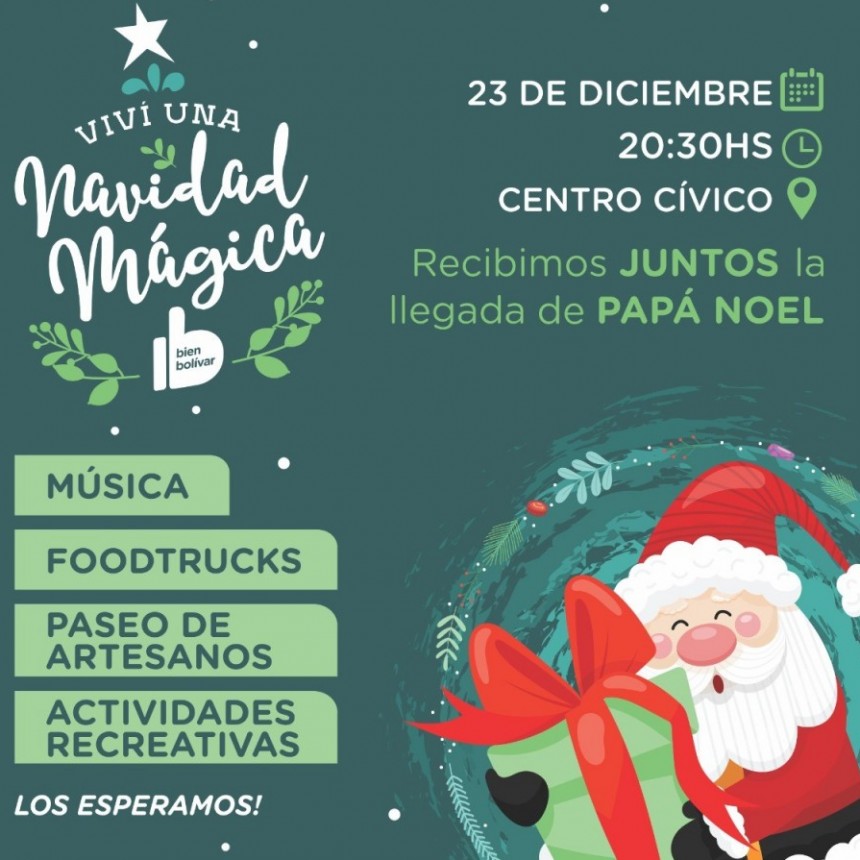 Papá Noel estará en Bolívar y en las localidades