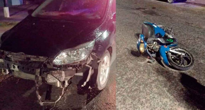 Un motociclista fue trasladado al Capredoni tras una colisión